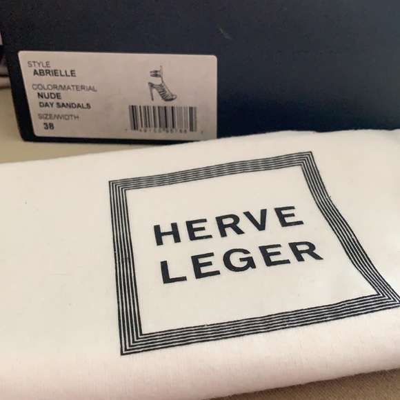 Herve Leger Abrielle Suede leather heels Shoes /New with box - Picture 6 of 11